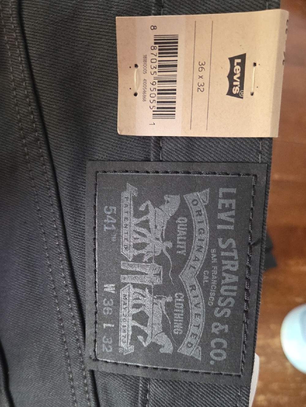 Levi's Men's 541 Relaxed Fit Pants in Charcoal